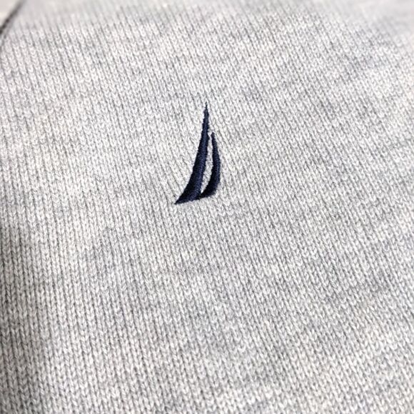 NWOT Nautica Men's Ash Grey 100% Cotton Zip-Up Long Sleeve Sweater - Picture 13 of 15